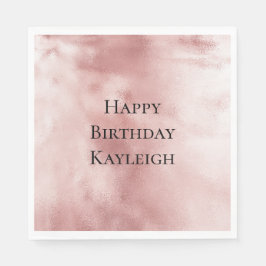 Serviette En Papier Fille Glam Rose Foncé Anniversaire