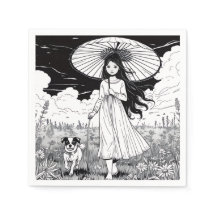 Fille parapluie