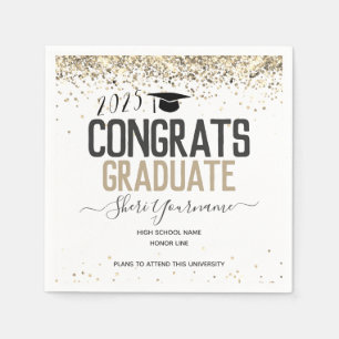 Serviette En Papier Fille Parties scintillant Graduation Party Chaque