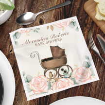Fille rose Baby shower Floral Custom