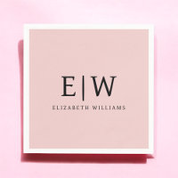 Fille rose rousse Vierge Script Monogramme Nom Mod