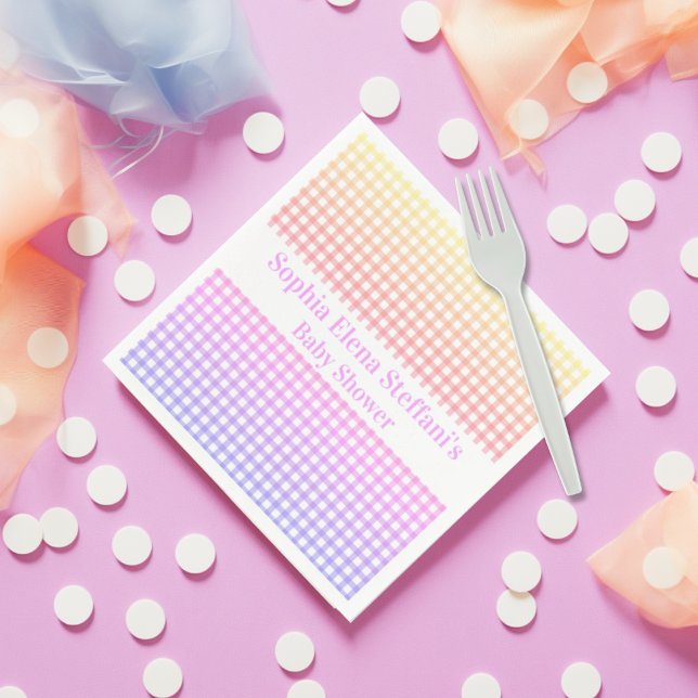 Serviette En Papier Filles Anniversaire de enfant Baby shower Pastel E (Créateur téléchargé)