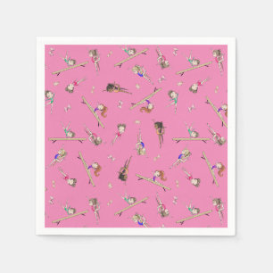 Serviette En Papier Filles Gymnastique fête d'anniversaire