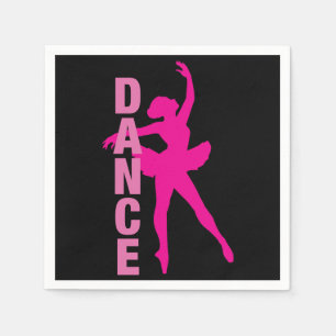 Serviette En Papier Filles Hot rose Ballerina Danse