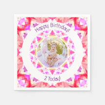 Filles Joyeux Anniversaire Vibrant Rose Star Custo