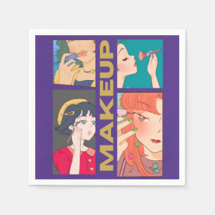 SERVIETTE EN PAPIER FILLES MAKEUP