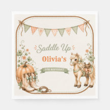 Filles Mignonnes Anniversaire Cheval Citrouille Au