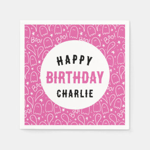 Serviette En Papier Filles personnalisées Fête d'anniversaire d'Hallow