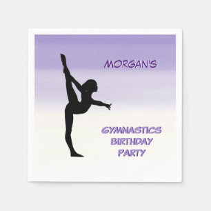 Serviette En Papier Filles Purple Ombre Gymnastique Party