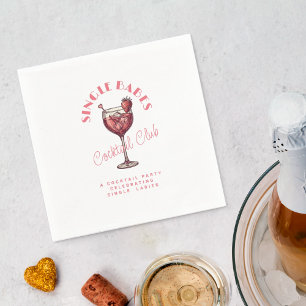 Serviette En Papier Filles Seules de la Saint-Valentin Fête de Cocktai