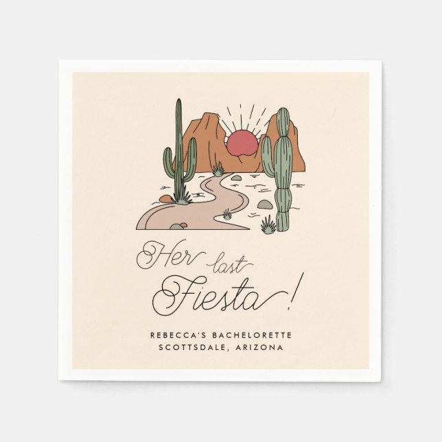 Serviette En Papier Fin de semaine de la mini-Fiesta Desert (Devant)