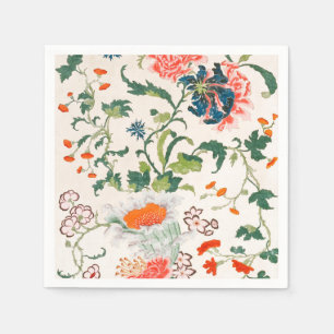 Serviette En Papier Fine China silk flower design mid 18th century