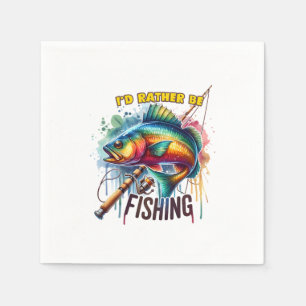 Serviette En Papier Fisher Don Je Préférerais Pêcher