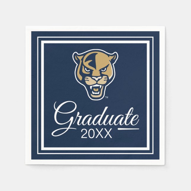 Serviette En Papier FIU Panthers Graduation (Devant)