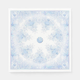 Serviette En Papier Flacon de neige bleu glace