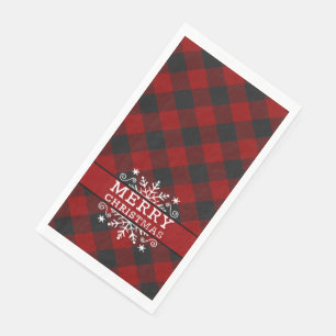 Serviette En Papier Flacon de neige Plaid Joyeux Noël