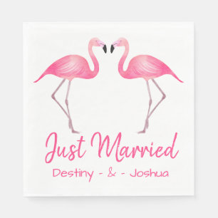 Serviette En Papier Flamant Rose Mariage Tropical Mariage Luau