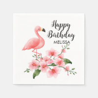 Flamant rose rose Orchidée rose Flora Anniversaire