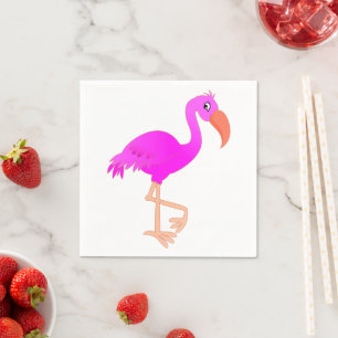 Serviette En Papier Flamant rose rose serviettes