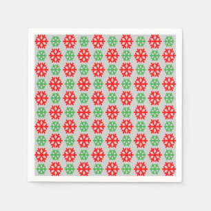 Serviette En Papier Flambeaux rouges et verts de Noël