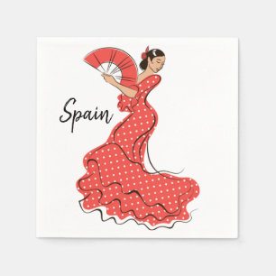 Serviette En Papier Flamenco Espagnol