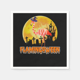 Serviette En Papier Flamingo Flamingoween Funny Witch Halloween