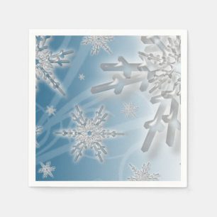 Serviette En Papier Flammes de neige de Noël Fête Design