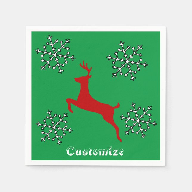 Serviette En Papier Flammes de neige Red Deer Thunder_Cove (Devant)