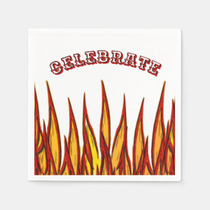 Serviette En Papier Flammes d'incendie