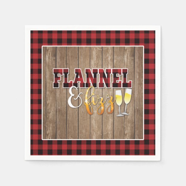 Serviette en papier Flanelle et Fizz - Rouge - Boi (Devant)