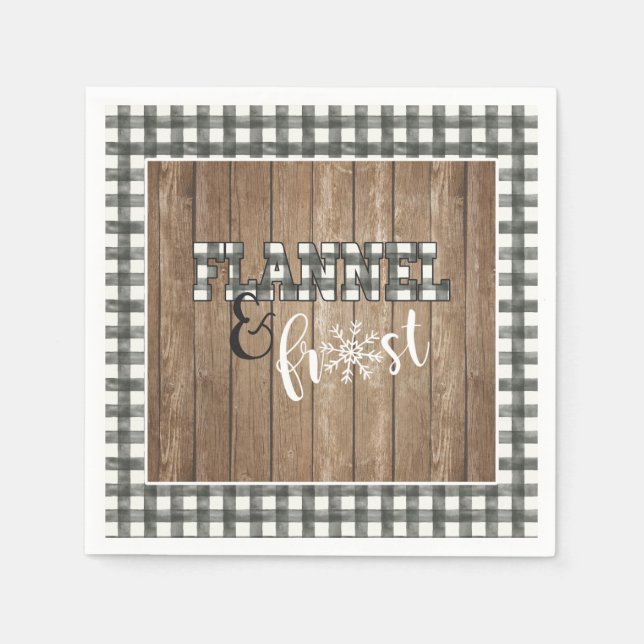 Serviette en papier Flannel et Frost - Blanche - B (Devant)