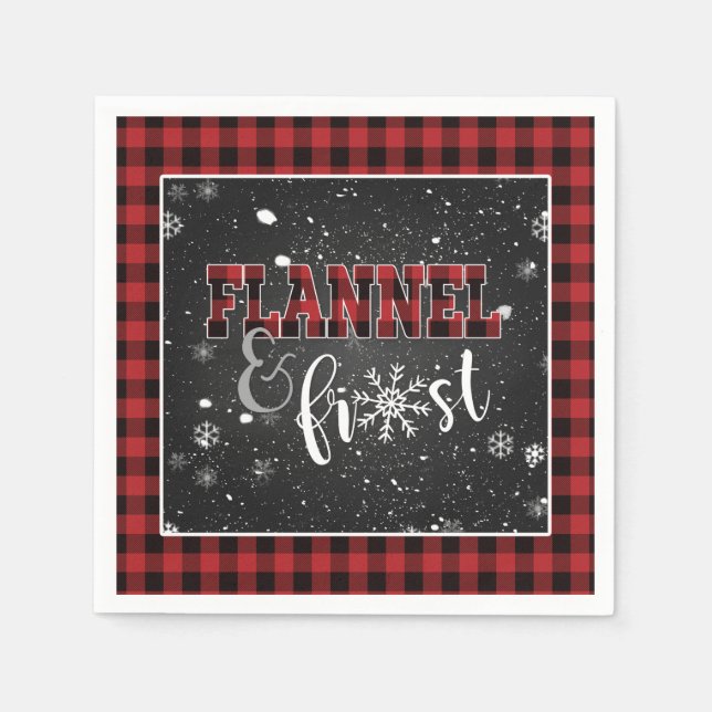Serviette en papier Flannel et Frost - Rouge - Nei (Devant)