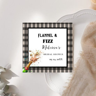 Serviette En Papier Flannel & fizz douche d'hiver rouge et noire