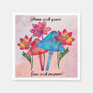 Serviette En Papier Fleur avec serviettes Grace : inspirée des champig