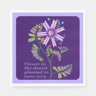 Serviette En Papier Fleur dans les serviettes du désert