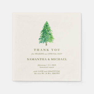 Serviette En Papier Fleur d'ARBRE forestier Mariage moderne