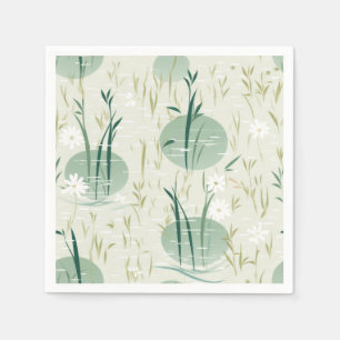 Serviette En Papier Fleur de bambou sereine asiatique (10)