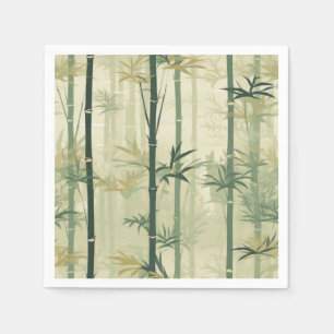 Serviette En Papier Fleur de bambou sereine Asiatique (3)