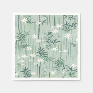 Serviette En Papier Fleur de bambou sereine asiatique (4)