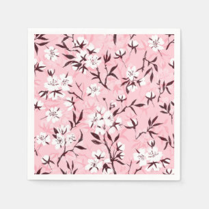 Serviette En Papier Fleur de cerisier blanc
