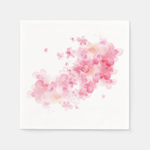 Serviette En Papier Fleur de cerisier rose