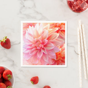 Serviette En Papier Fleur de dahlia brune de Pêche