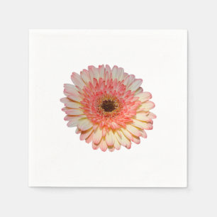 Serviette En Papier Fleur de germe rose simple