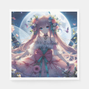Serviette En Papier Fleur de lune d'Anime