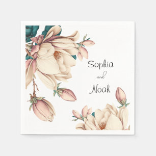 Serviette En Papier Fleur de Magnolia