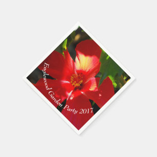 Serviette En Papier Fleur d'Hibiscus rouge au soleil
