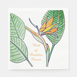 Serviette En Papier Fleur d'oiseau de paradis