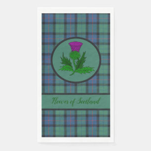 Serviette En Papier Fleur écossaise Tartan