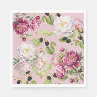 Serviette En Papier Fleur et Dot Fête des Mères Napkin