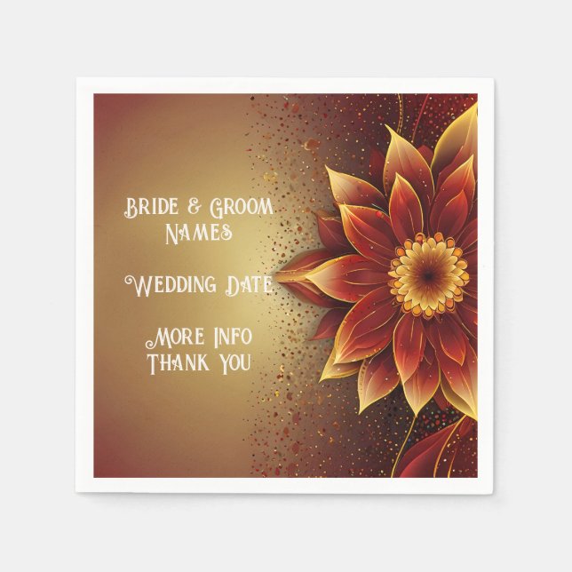 Serviette En Papier Fleur éternelle : une célébration intemporelle de  (Devant)